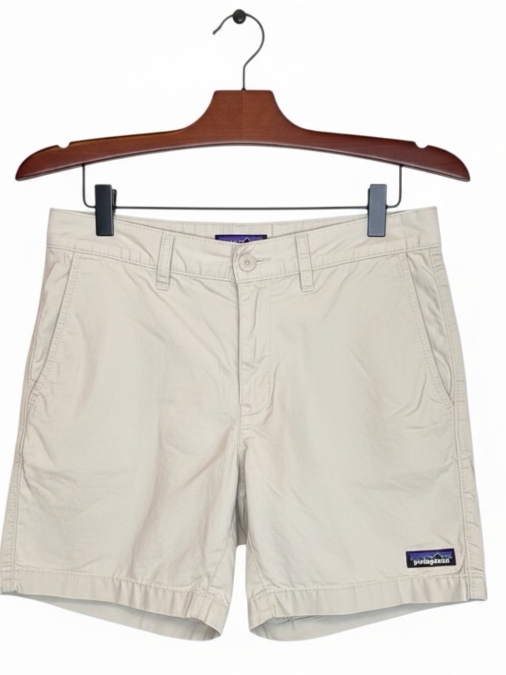 Patagonia Men’s Light Beige Flat Front Shorts